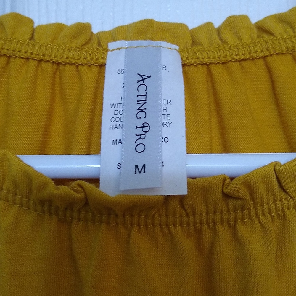 Mustard Ruffled Tank - Picture 2 of 3